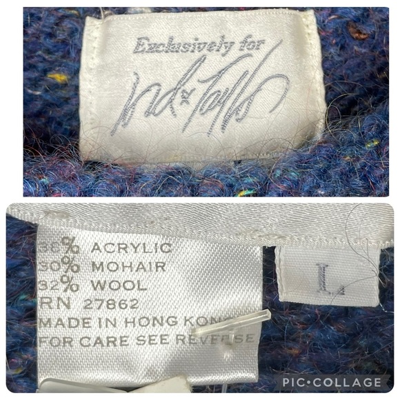 Vintage Lord & Taylor Wool Mohair Short Sleeve Cropped Sweater - NWT - Sz L - Picture 3 of 13